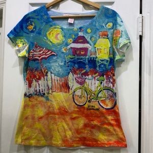 Womens Size M Leoma Lovegroove short sleeve shirt